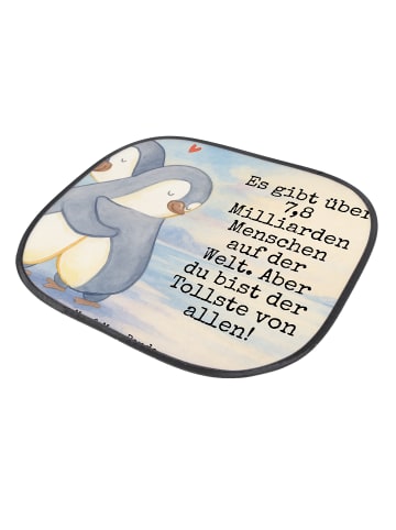 Mr. & Mrs. Panda Sonnenschutz Pinguine Kuscheln Design mit Spruch in Weiß