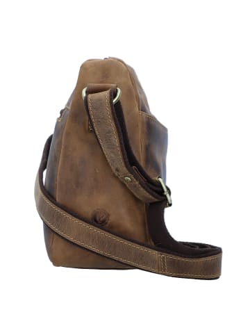 Greenburry Vintage Umhängetasche Leder 30 cm in brown