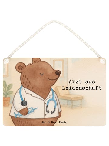 Mr. & Mrs. Panda Schild Arzt Leidenschaft Design mit Spruch in Weiß