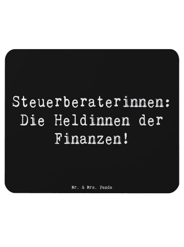 Mr. & Mrs. Panda Mauspad Spruch Steuerberaterin Heldin mit Spruch in Schwarz