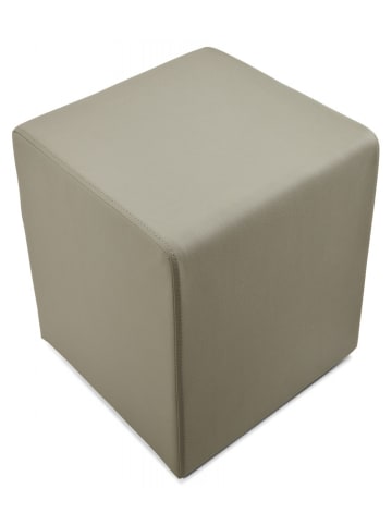 KADIMA DESIGN Wohnzimmer Sitzhocker Synthetik | Akzenthocker Kunststoffbezug in Grau