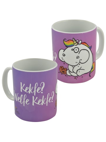 United Labels Pummel und Friends Tasse Pummeleinhorn - Welfe Kekfe?  320 ml in Mehrfarbig