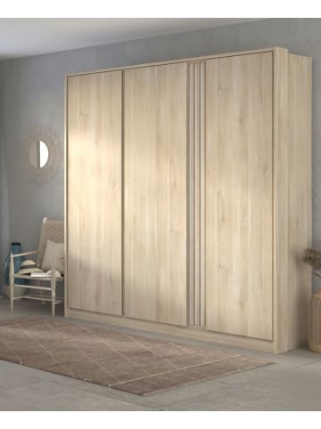 Parisot Schlafzimmer komplett Set Stauraumbett 140x200 mit Kleiderschrank