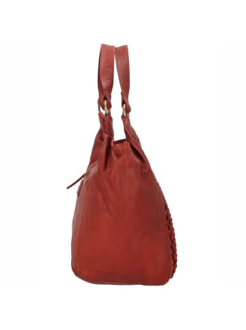 Greenland Nature Femi & Nine Schultertasche Leder 38 cm in red