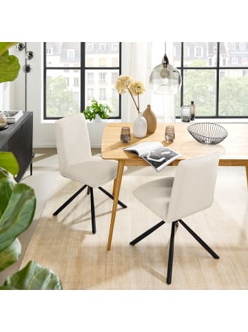 home24 Esszimmerstuhl Twatasha 2er- Set in Creme