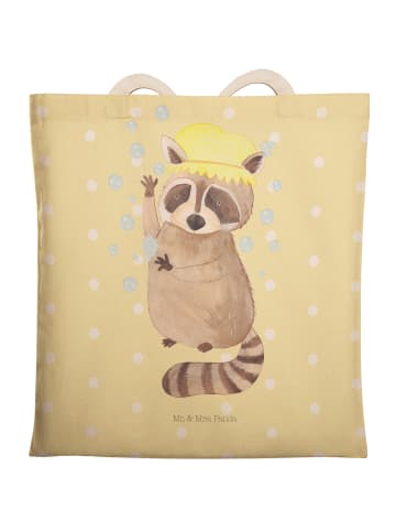 Mr. & Mrs. Panda Beuteltasche Waschbär ohne Spruch in Gelb Pastell