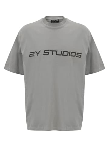 2Y Studios 2Y Studios Herren Logo Oversize Tee in washed grey