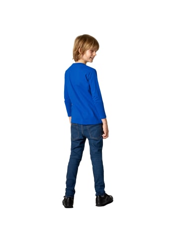 tectake Einfarbiges Langarm-Shirt für Kinder, blau