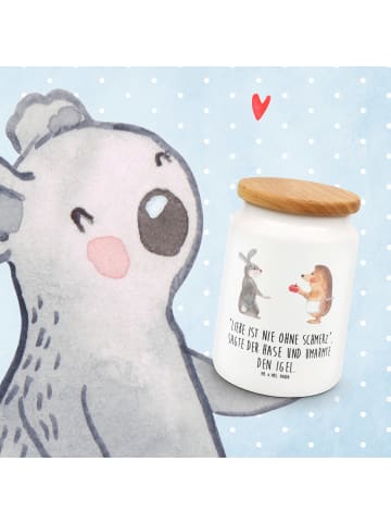 Mr. & Mrs. Panda Dose Hase Igel mit Spruch in Weiß