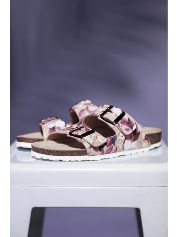 Aniston SHOES Pantolette in beige geblümt