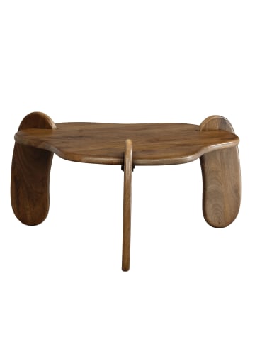 KADIMA DESIGN Couchtisch 78x78x39,5 cm Mango Massivholz Walnussfarben Sofatisch