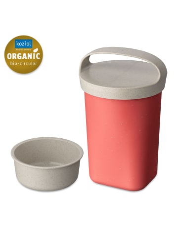 koziol BUDDY 0,7 * - Snackpot mit Einsatz und Deckel 700ml in nature coral