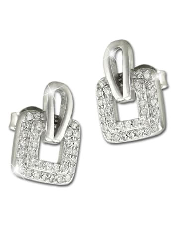 SilberDream Ohrringe 925 Sterling Silber Square Ohrstecker