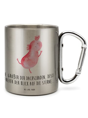 Mr. & Mrs. Panda Kaffeebecher Axolotl Tanzen mit Spruch in Silber