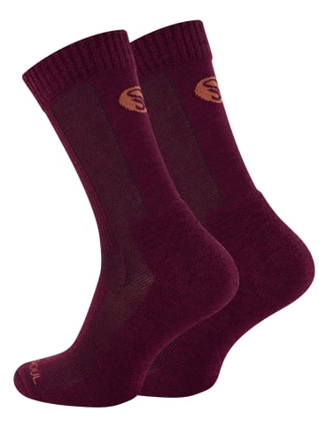 Stark Soul® Merino Outdoor Trekking Socken in burgund
