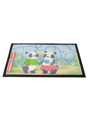 Mr. & Mrs. Panda Schmutzmatte Pandas Freizeitpark besuchen Desig... in Weiß