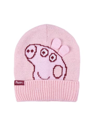 Peppa Pig Pig Kinder Wintermütze Strick Beanie Jungen Mädchen Winter Accessoire in Rosa