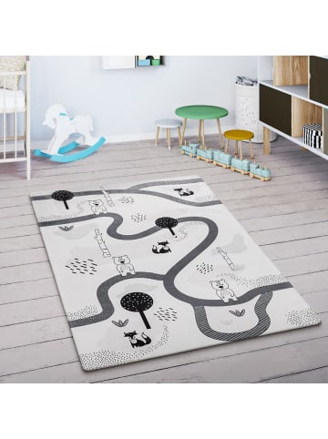 KADIMA DESIGN Kinderteppich waschmaschinenwaschbar Reise Kinderzimmer in Weiß