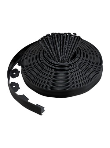relaxdays Rasenkante in Schwarz - 30 m