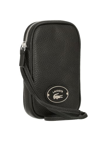 Lacoste Origin Croc - Handytasche mit Kontrast-Krokodil 17 cm in schwarz