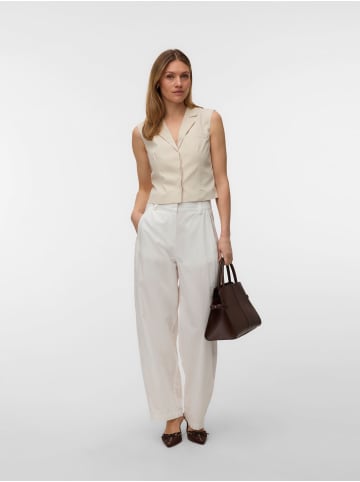 Vero Moda Bluse VMNILLE SL WAISTCOAT in Oatmeal