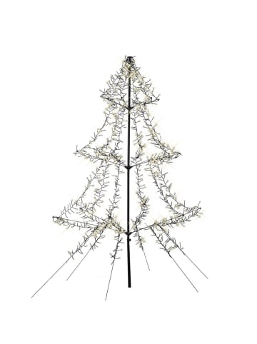 MARELIDA LED Weihnachtsbaum Lichterbaum für Außen aufklappbar H: 2m