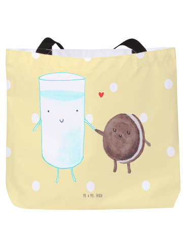 Mr. & Mrs. Panda Tasche Milch Keks ohne Spruch in Gelb Pastell