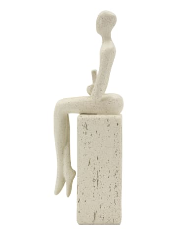 Mauro Ferretti Statuette aus cremefarbenem Kunstharz, 8,5 x 6,5 x 24 cm