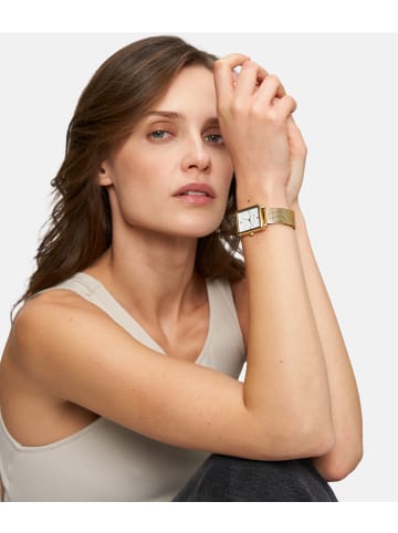 Tamaris Uhr Square Meets Mesh in gold