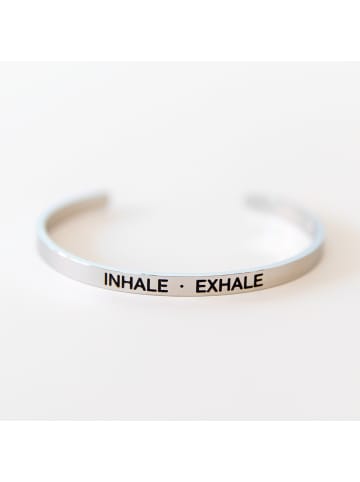 Armreif Inhale Exhale in Silber