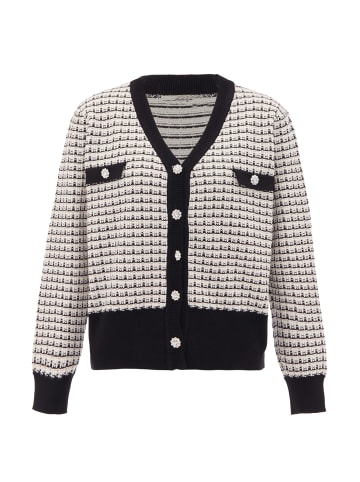 CHANI Strickjacke in Wollweiss Schwarz