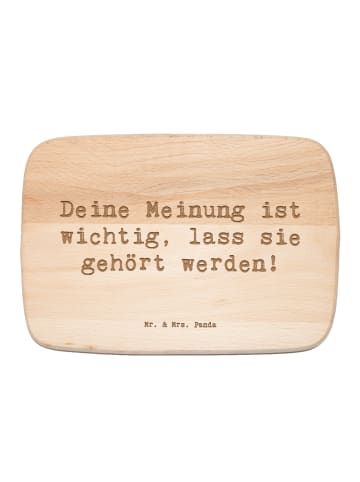 Mr. & Mrs. Panda Massivholzbrett Spruch Mutig zu seinen Meinunge... in Transparent