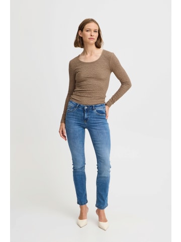 b. young BYPOLI LS TSHIRT - slim fit in Walnut