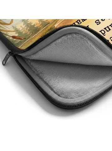 Mr. & Mrs. Panda Laptop Tasche Otter See Pommes Design mit Spruch in Weiß