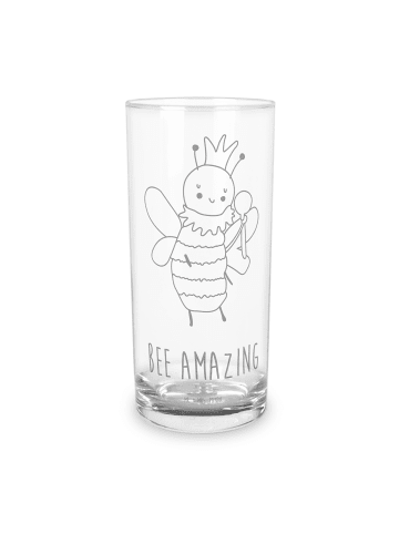 Mr. & Mrs. Panda Blümchentailglas Biene König mit Spruch in Transparent