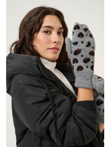Kaffe Handschuhe KAmae in Grey Mel./Animal Knit pattern
