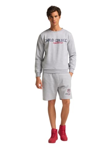 Carlo Colucci Sweatshirt Contini in Grau Meliert
