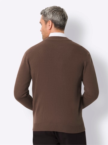 Sieh an! Strickjacke in schoko-gemustert