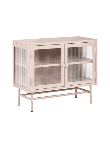 Beliani Vitrine DEVON in Beige - (W) 77 x (H) 64 x (L) 35 cm
