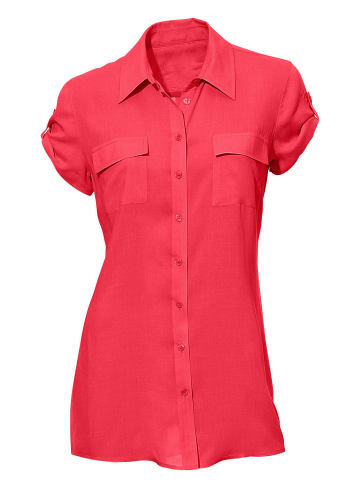 Heine Kurzarm-Bluse in erdbeere