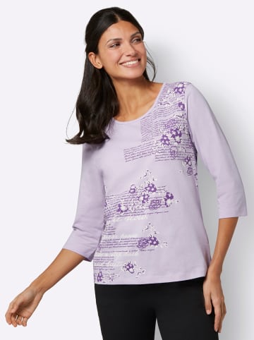Sieh an! Rundhals-Shirt in flieder-lila