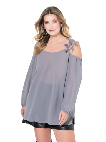 MIAMODA Bluse in bleigrau