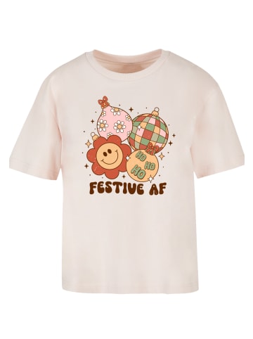 F4NT4STIC Tee Festive AF Weihnachten Tree Balls in pink