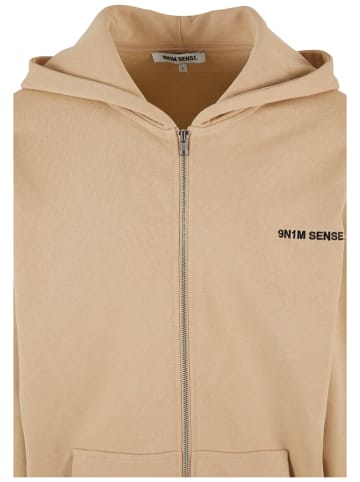 9N1M SENSE Zip-Kapuzenpullover in softmocca