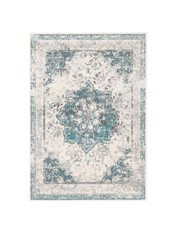 Pergamon Designer Teppich Pop-Vintage in Blau Creme