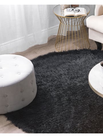 Beliani Shaggy CIDE in Schwarz - (W) 140 x (H) 7 x (L) 140 cm