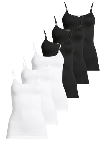Conta Spaghetti Top Modal in Weiß / schwarz