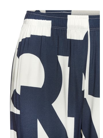 French Connection Pyjamahose in dunkelblau-weiß-gemustert