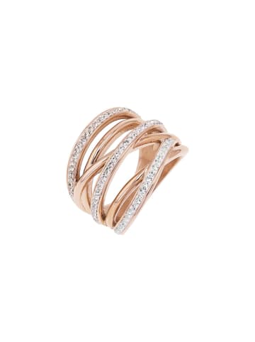 Tom Tailor Ring Edelstahl in roséfarben