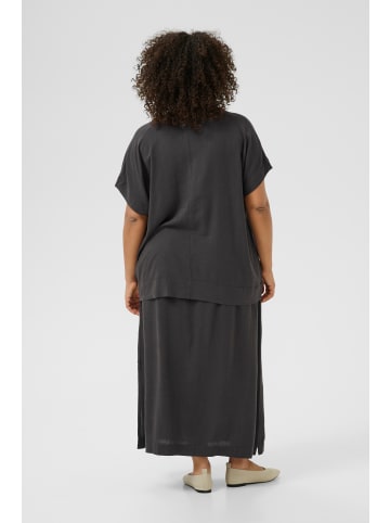 KAFFE curve Kurzarm-Bluse KCmille Loose fit in Black Oyster